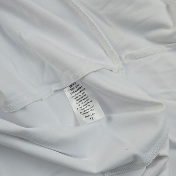 Susana Monaco NWT Boat Neck Ruffle Hem Dress in Sugar White Size‎ Medium - Picture 10 of 13